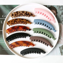 Carregar imagem no visualizador da galeria, Frosted Solid Color Banana Hair Clips – Fashion Ponytail Barrettes & Hair Claws for Women