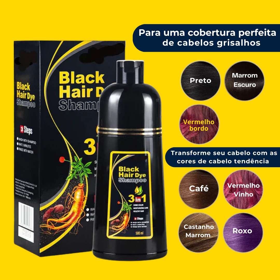 Black Magic Shampoo: Preto Intenso e Brilhante em Minutos!