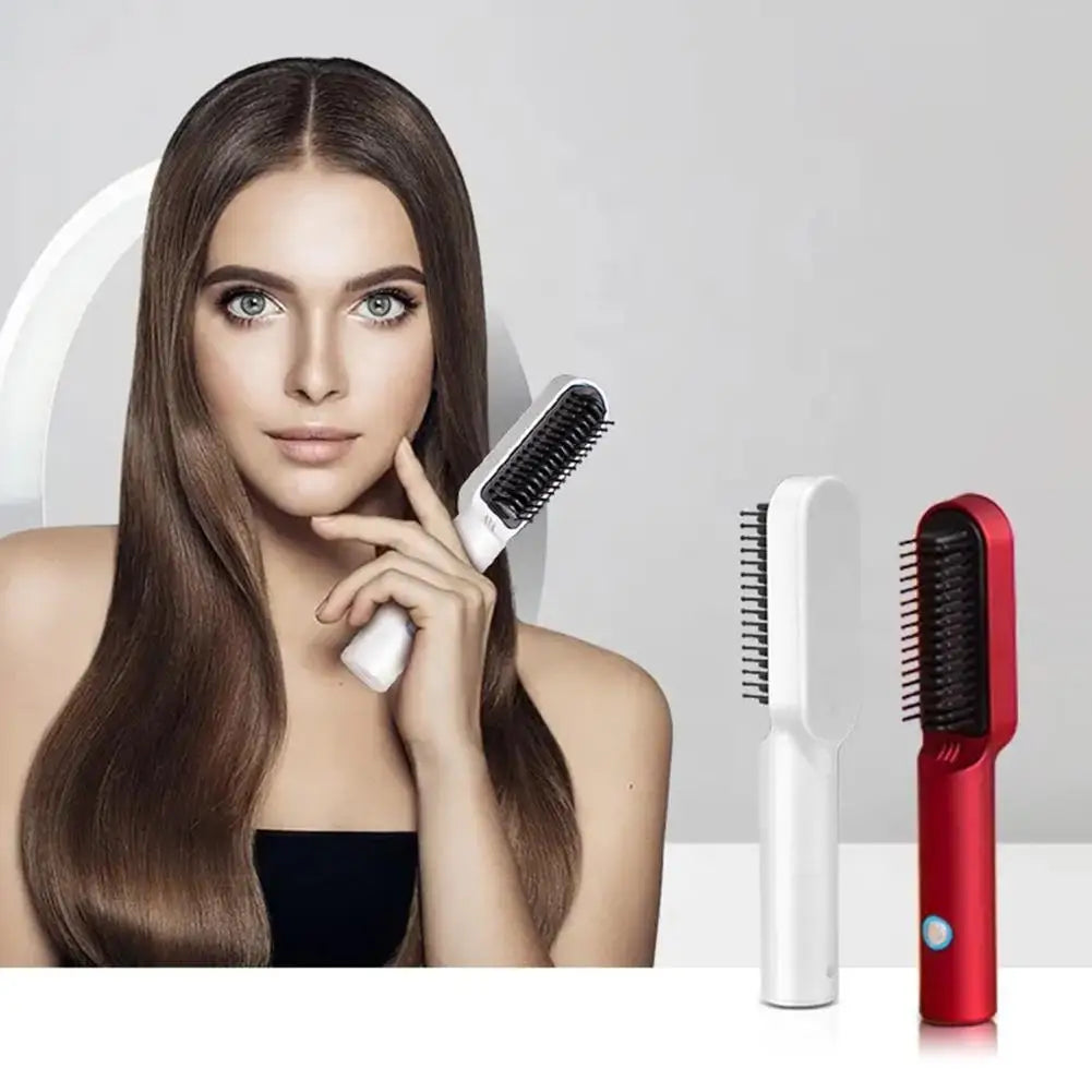 Hair Straightening Brush Fast Heating Comb Curling Styling Electric Iron Comb Straightener Hair Styler Comb Multifunctional